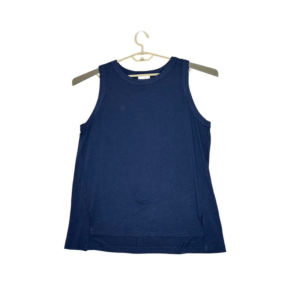 NWT‎ Soma WKND Womens Navy Blue Slub Knit Sleeveless Tank XL Layering Blue
